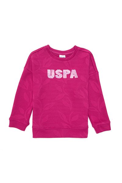 U.S. Polo Assn. Hanorac fuchsia pentru fete 50290712 -VR023