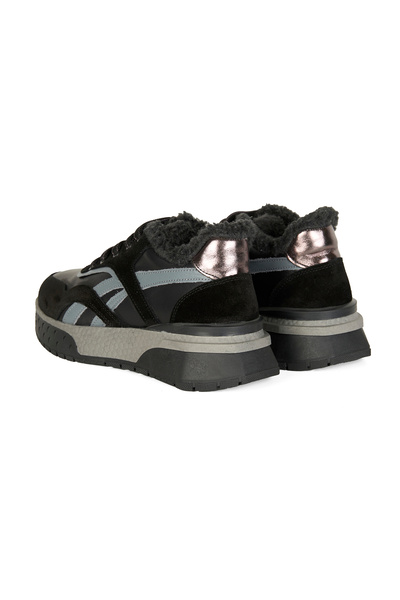 Desa Γυναικεία Μαύρα Suede Δερμάτινα Αθλητικά Παπούτσια