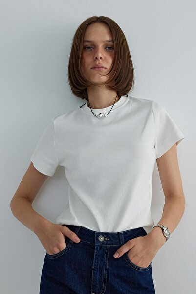 Suud Collection Ecru Comfy Basic tričko