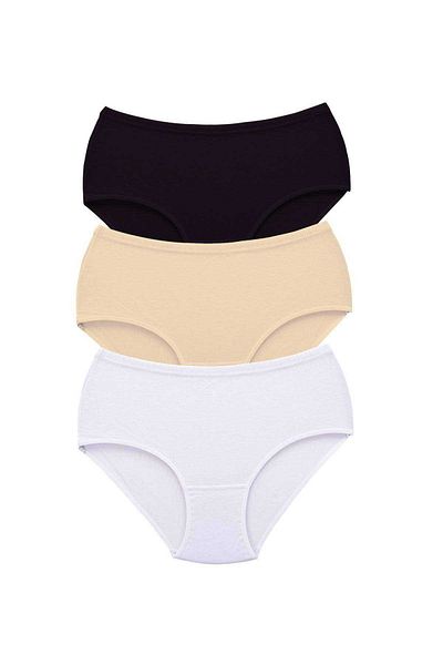 AC BOX 3 Pieces Tutku Women's High Waist Bato Thick Rubber Panties S5
