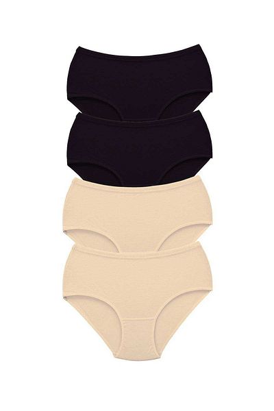 Angoravi 4 Pieces Tutku Women's High Waist Bato Thick Rubber Panties S2