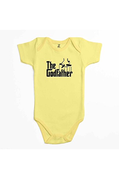 CrowsGate بدلة أطفال باللون الأسود والنص الأصفر من The Godfather