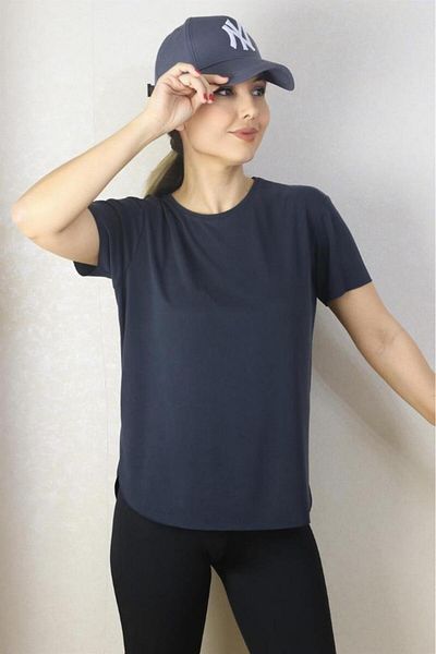 Ritnice Γυναικείο μπλουζάκι Anthracite 100% Modal Laseresim