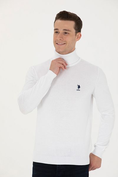 U.S. Polo Assn. Men's White Basic Sweater 50268935 -Vr013