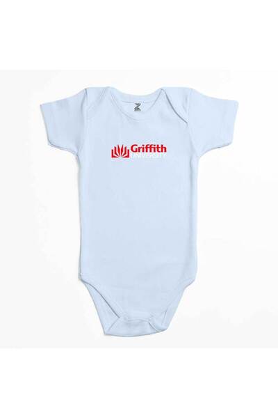 CrowsGate Griffith University Red Logo Blue Color Baby Bodysuit