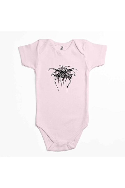 CrowsGate Darkthrone Logo2 بدلة أطفال باللون الوردي