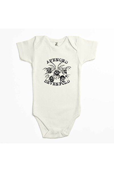 CrowsGate بدلة أطفال من Avenged Sevenfold Smile Skulls بلون إكرو