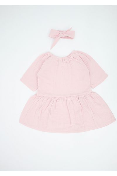 rg kidsstore Rochie de muselina cu maneca scurta pentru copii