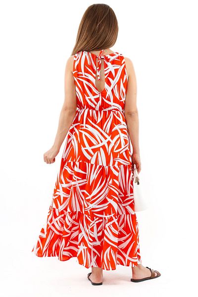 Ritnice Rochie Santorini Coral Viscoza Femei - Talie elastica