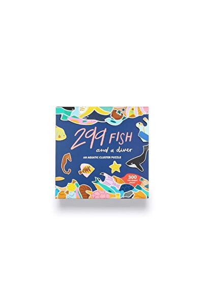 Galison 299 Fish And A Diver) 3 Piece Puzzle