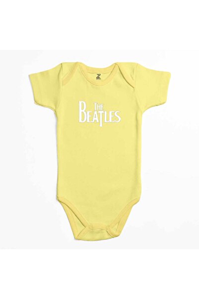 CrowsGate بدلة أطفال باللون الأصفر بشعار البيتلز