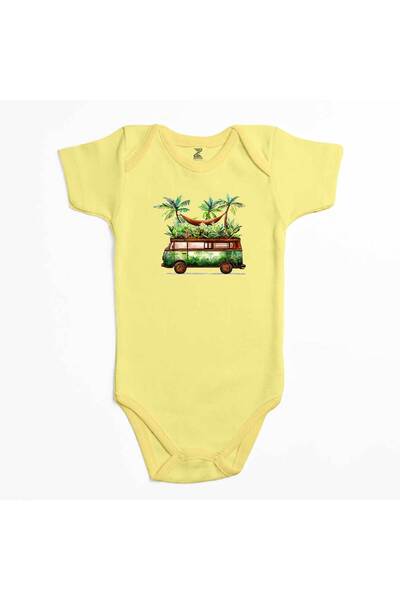 CrowsGate فولكس واجن الغابة فان اللون الأصفر بدلة الطفل