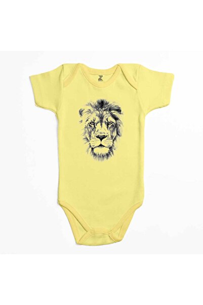 CrowsGate بدلة أطفال باللون الأصفر على شكل وجه أسد