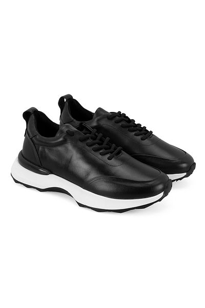 Desa Ανδρικά δερμάτινα αθλητικά παπούτσια Bria Black