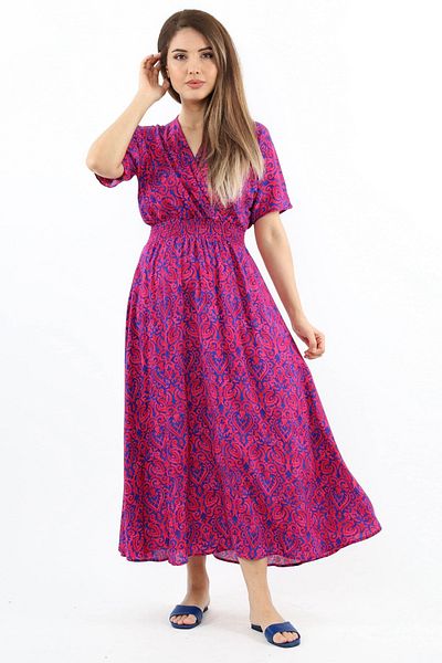 Ritnice Μίντι Φόρεμα Aren Pink Viscose - Γυναικείο