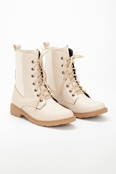 Ayakkabı Frekansı Yoko Kadın Lastikli Postal Bot Ten Cilt