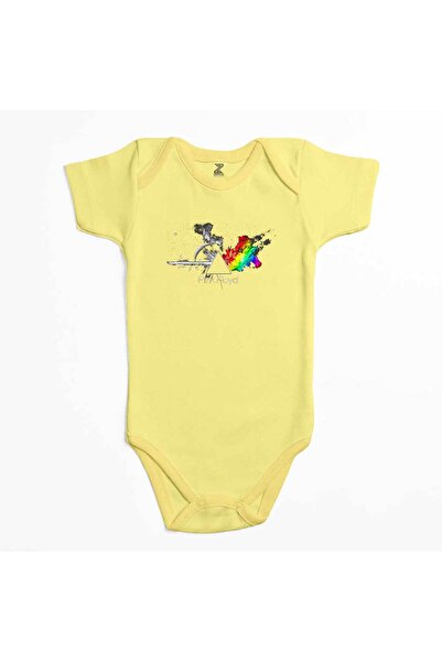 CrowsGate Pink Floyd RainBow Yellow Color Baby Body Suit