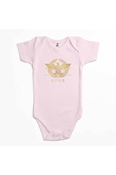 CrowsGate بدلة أطفال باللون الوردي بشعار الإمبراطورية الرومانية