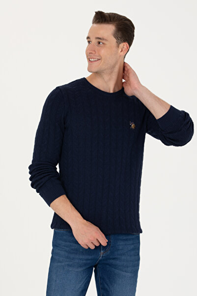 U.S. Polo Assn. Men's Navy Blue Basic Sweater 50268940 -Vr033