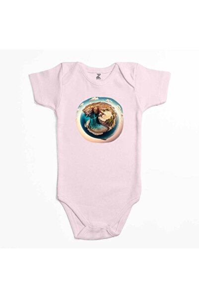 CrowsGate Planet Pink Color Baby Bodysuit