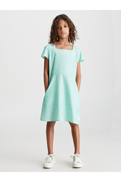 Calvin Klein FLOWER AOP SS DRESS