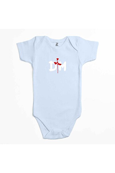 CrowsGate بدلة أطفال باللون الأزرق تحمل شعار Depeche Mode