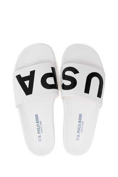 U.S. Polo Assn. Men's White Slippers 50267719-Vr013