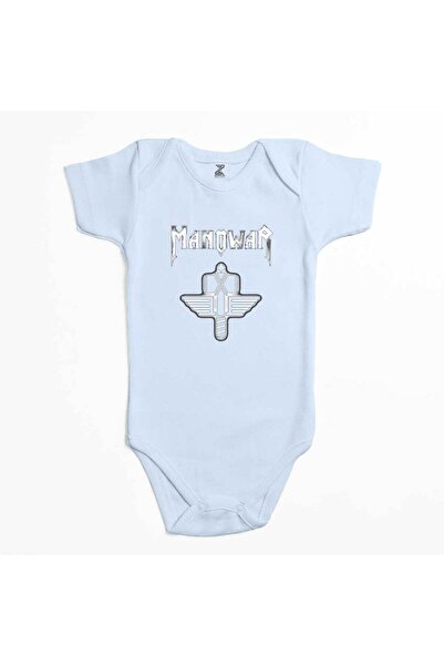 CrowsGate بدلة أطفال من Manowar Sign of the Hammer باللون الأزرق النيون