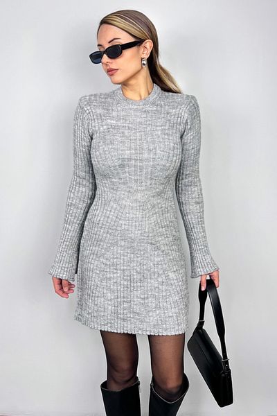 Ritnice Γυναικείο πλεκτό φόρεμα Laila Grey