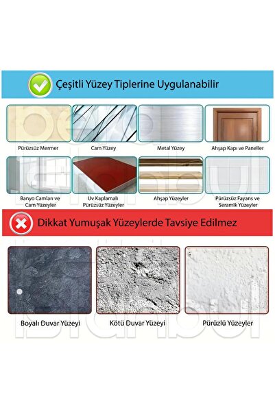 Pera İstanbul 8 Adet Süper Güçlü Şeffaf Çerçeve Askısı Lekesiz Duvar Yapışkanı Mutfak Banyo Raf Tutucu Aksesuarı