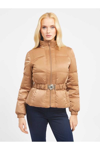 Guess Palton din satin Lucia rezistent la apă cu geantă de talie PALTON W3BL19WEX12 F1AZ