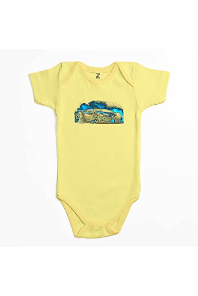 CrowsGate بدلة أطفال من لامبورغيني باللون الأسود النيون والأصفر