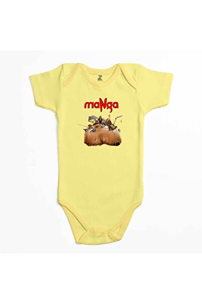 CrowsGate Manga Anthropocene Yellow Color Baby Bodysuit