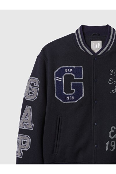 GAP Erkek Lacivert Yün Bomber Ceket