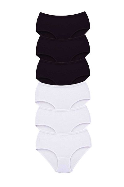 AC BOX 6 Pieces Tutku Women's High Waist Bato Thick Rubber Panties S4