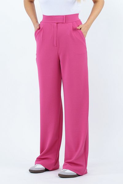 Ritnice Line Women's Lycra Velcro Closure Fuchsia Palazzo Pants