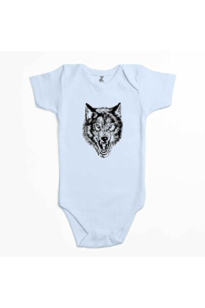 CrowsGate بدلة بيبي بودي باللون الأزرق من وايت وولف