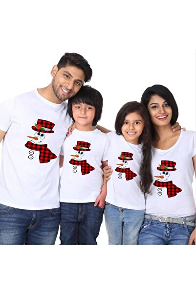 gold fotoğrafçılık Yeni Yıl Kardan Adam Kombin Aile Tişörtleri