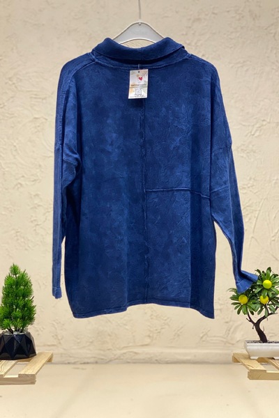 sahnemoda Однобортний светр з відкладним коміром, що прається