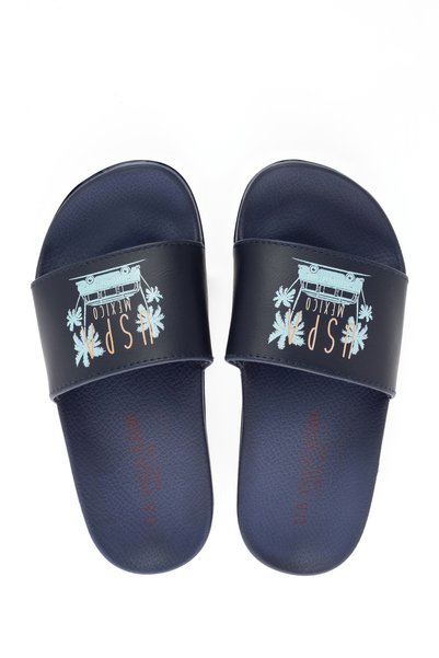 U.S. Polo Assn. Boy's Navy Blue Slippers 50267770 -Vr033