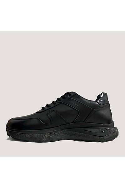 MARCOMEN 20238 Men's Leather Imported Casual Shoes - Black - 40