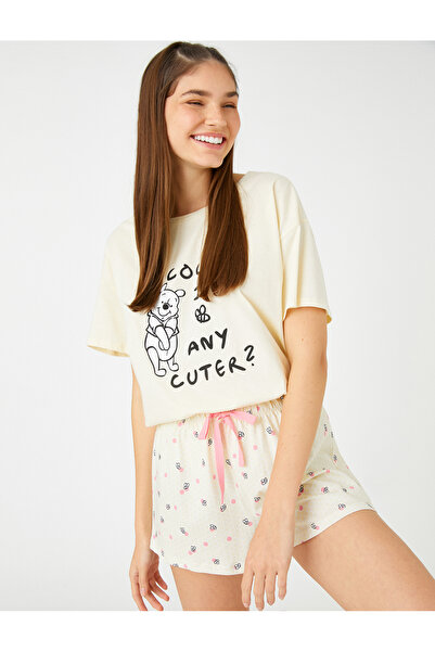 Koton Shorts-Pyjama-Set mit kurzen Ärmeln, bedruckt