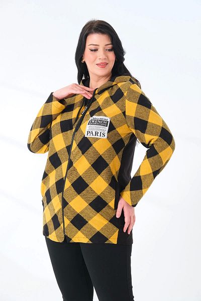 Lady Majestic Plaid Hooded Plus Size Women's Lumberjack Shirt