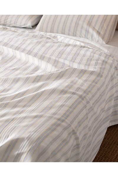 Madame Coco Avery Double Ecocell Printed Pique Set - Blue/yellow