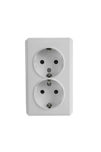VİKO Viko Vera Surface Mounted Double Grounded Socket 220V Ip20