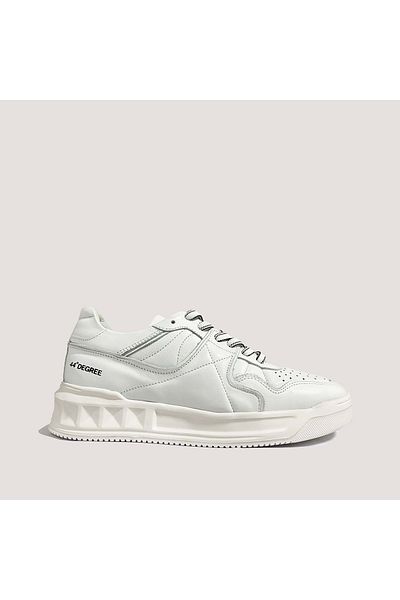 MARCOMEN 19520 Men's Casual Leather Shoes - White - 44