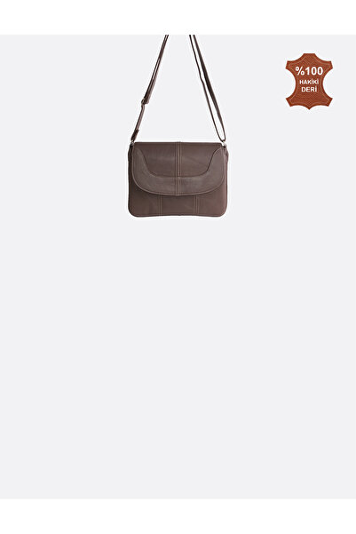 Dericlub 2034S Real Leather Women's Crossbody Bag Mink