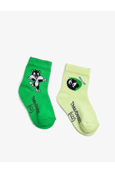 Koton 2 Pack Sylvester And Tweety Printed Socks Licensed