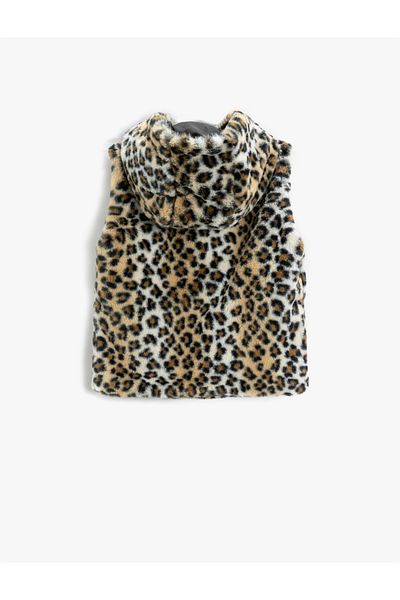 Koton Faux Fur Vest Hooded
