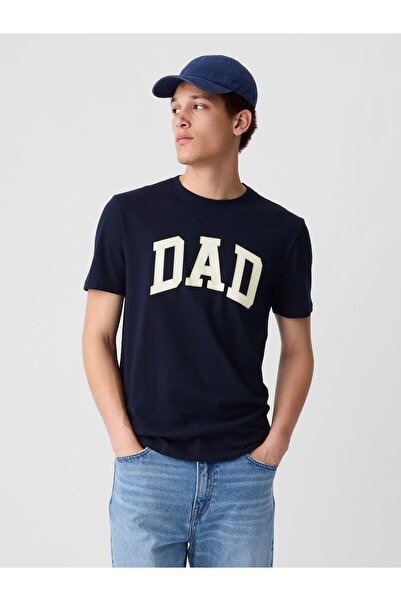 GAP Erkek Lacivert Everday Soft Dad Grafikli T-Shirt